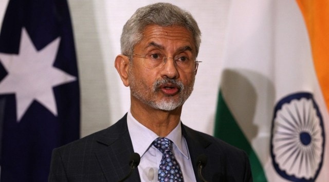 Foreign Minister S Jaishankar addresses a press conference in Melbourne on Saturday. (Photo: AP)