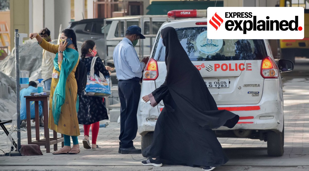 Pre-university colleges reopened in Karnataka on Wednesday. (Express Photo: Jithendra M)

