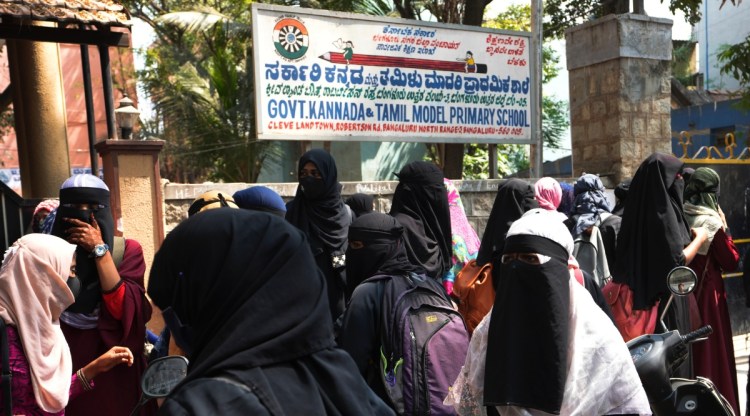 Entering its eighth day, the Karnataka High Court was hearing on various petitions challenging the ban on hijab in educational institutes in the state. (AP)