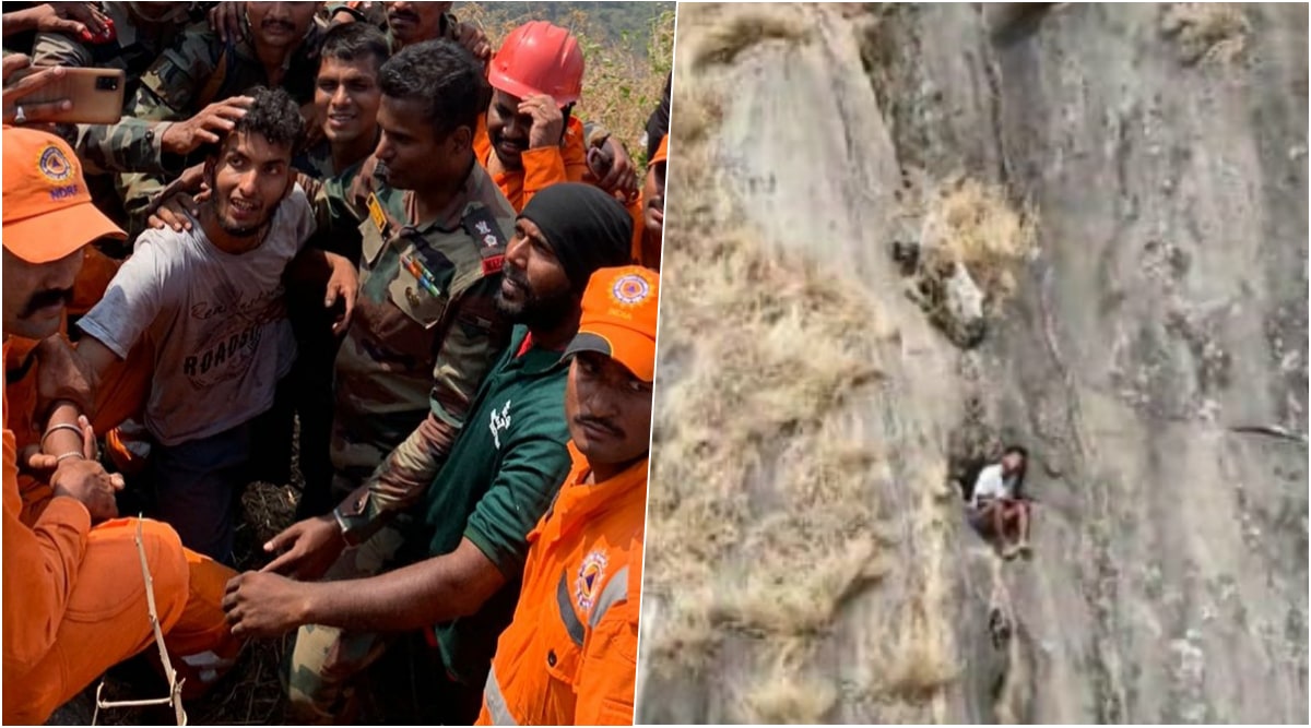 Army, NDRF rescue Kerala trekker stranded in cavity on hill slope for ...