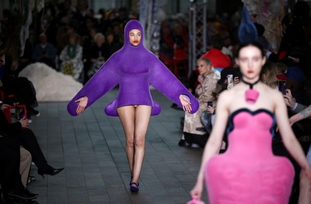 The Central St Martins MA catwalk show at London Fashion Week in London