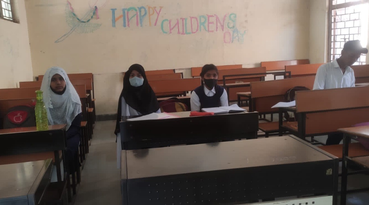 Hijab row, hijab controversy, karnataka college hijab row, karnataka college hijab news, Madhya Pradesh hijab controversy, indian express