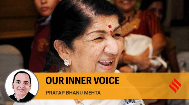 File photo of Lata Mangeshkar speaking at a function in Mumbai. (PTI)