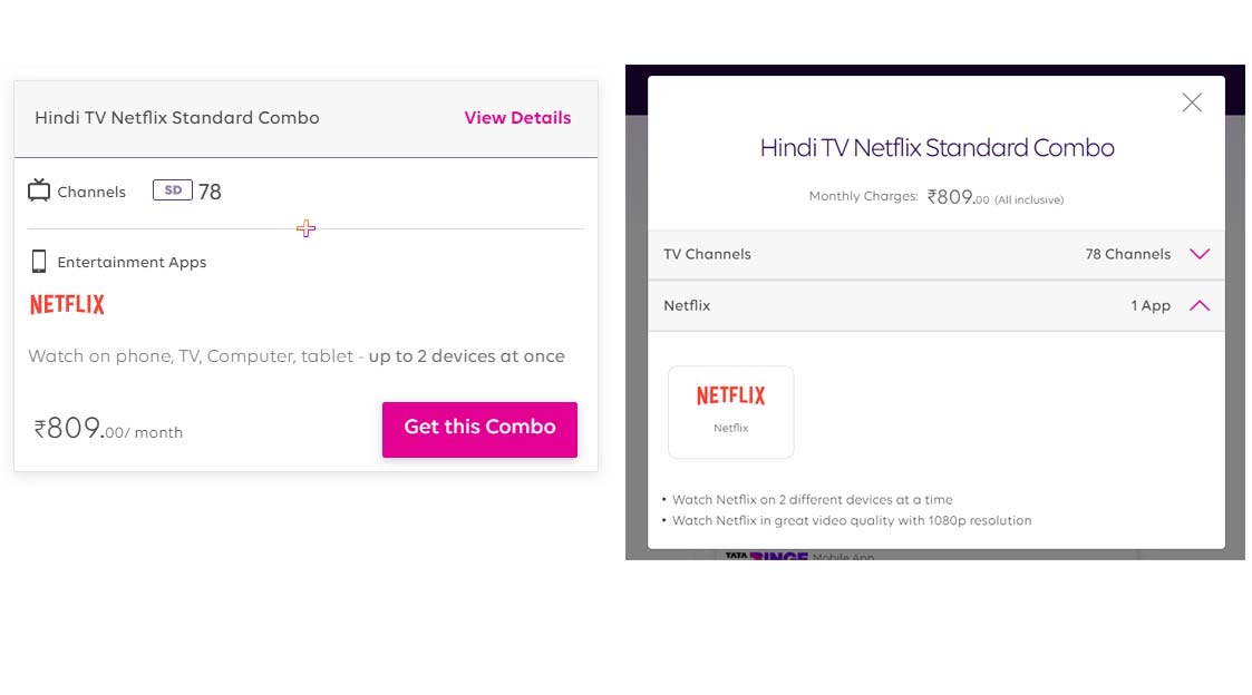 How to get on sale netflix on tata sky