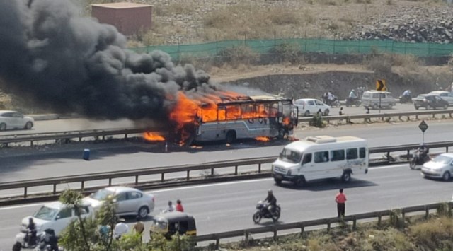 This is the second fire incident reported in the city on Sunday. (Express)