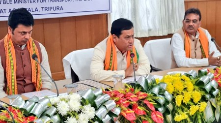 Sarbananda Sonowal  with CM Biplab Kumar Deb (Photo: Twitter/@sarbanandsonwal)