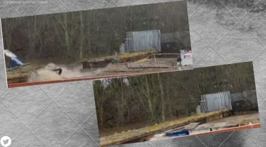 bridge sweeps away video, Storm Eunice, Storm Franklin, UK, Europe, storm videos, indian express