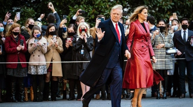 President Donald Trump and first lady Melania Trump are greeted by well-wishers as they depart the White House for a trip to Valdosta, Ga., on Dec. 5, 2020. A series of disclosures have raised new questions about whether Trump followed federal record-keeping laws or mishandled classified information after he left office. (Pete Marovich/The New York Times)