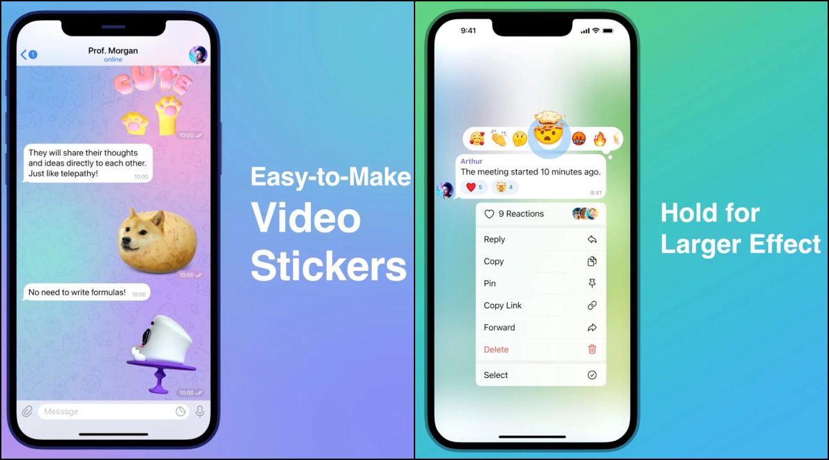 Telegram 8.5 update brings video stickers, improved reactions and more ...