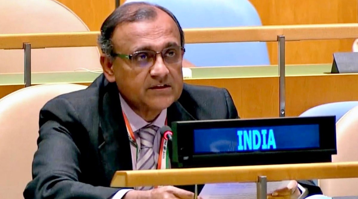 India’s Permanent Representative at the UN T S Tirumurti. (Photo: Twitter/@ambtstirumurti)