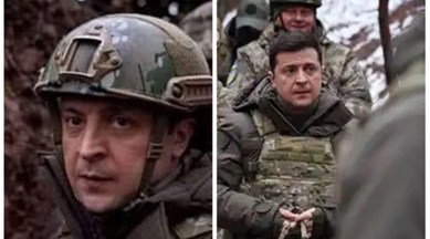 Ukraine President fighting war, Zelenskiy wearing military uniform, Ukraine, Russia-Ukraine, Ukraine President, indian express
