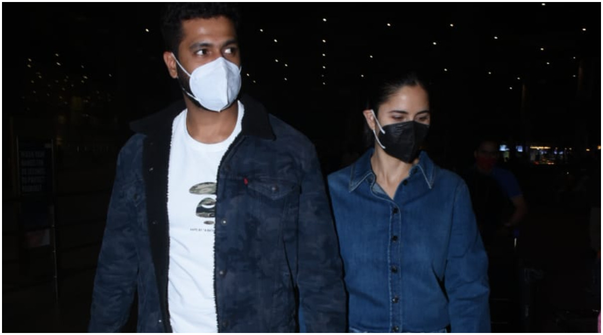 Katrina Bf Sex X - Katrina Kaif-Vicky Kaushal walk hand in hand as they return to Mumbai ahead  of Valentine's Day, watch video | Entertainment News,The Indian Express