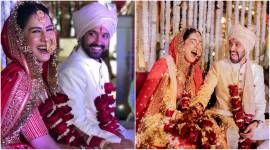 Vikrant Massey and Sheetal Thakur got married on February 18. (Photo: Vikrant Massey/Instagram, Sumona Chakravarti/Instagram)