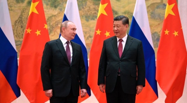 Russian President Vladimir Putin with Chinese President XI Jinping. (Alexei Druzhinin, Sputnik, Kremlin Pool Photo via AP)