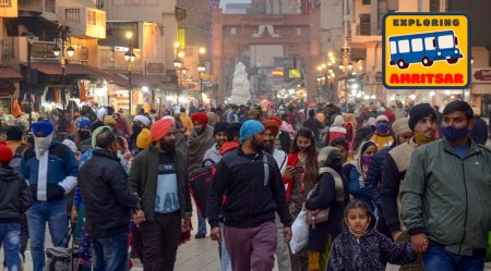 File photo of people at the Heritage street near Amritsar's Golden temple. (PTI)