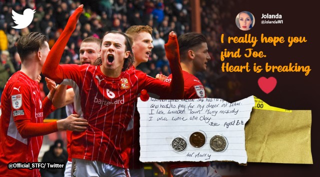 Swindon Town Football Club, Harry McKird, boy sends money to Harry McKirdy, boy with no money for food send money, viral news, sports news