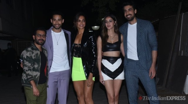 The 'Geheraiyaan' cast with director Shakun Batra at the movie's screening last night in Mumbai. (Photo: Varinder Chawla)