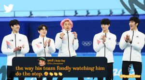 winter olymics 2022, beijing olympics 2022, BTS Dynamite at Beijing Olympics, Korean skating team BTS Dynamite, BTS Beijing Olympics 2022, Kwak Yoon Gy Korea Dynamite BTS, Indian Express