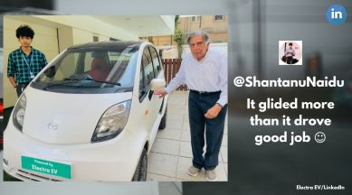 Ratan tata gets custom electric Nano, electric nano tata, EV Nano Electra EV, Indian Express