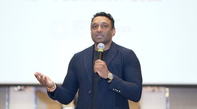 Mekapati Goutham Reddy at the Expo 2022 in Dubai. (Photo: Twitter)