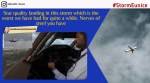 storm eunice, plane landing heathrow storm, big jet tv, big jet tv stome eunice, viral video, indian express