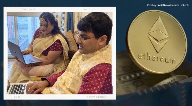 india blockchain wedding, india firs blockchain wedding, couple wedding nfts, virtual wedding, indian express
