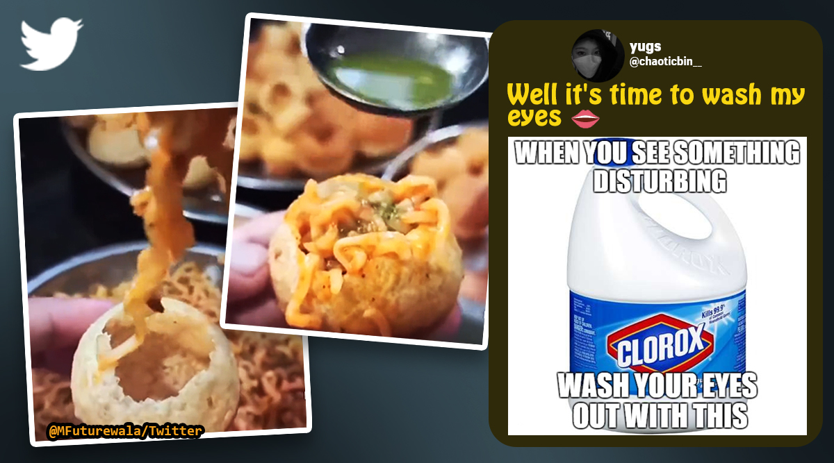 maggi panipuri, maggi golgappe, pani puri with maggi, maggi odd recipes, bizarre pani puri recipes, bizarre food, indian express