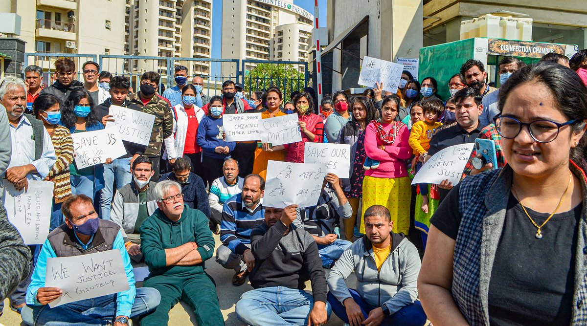 Gurgaon, Gurgaon latest news, Gurgaon collapse, building collapse, Chintels Paradiso society, Ashok Solomon, Delhi latest news, Nishant Kumar Yadav, indian express