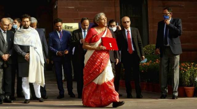 Nirmala Sitharaman leaving Finance Ministry. (File)