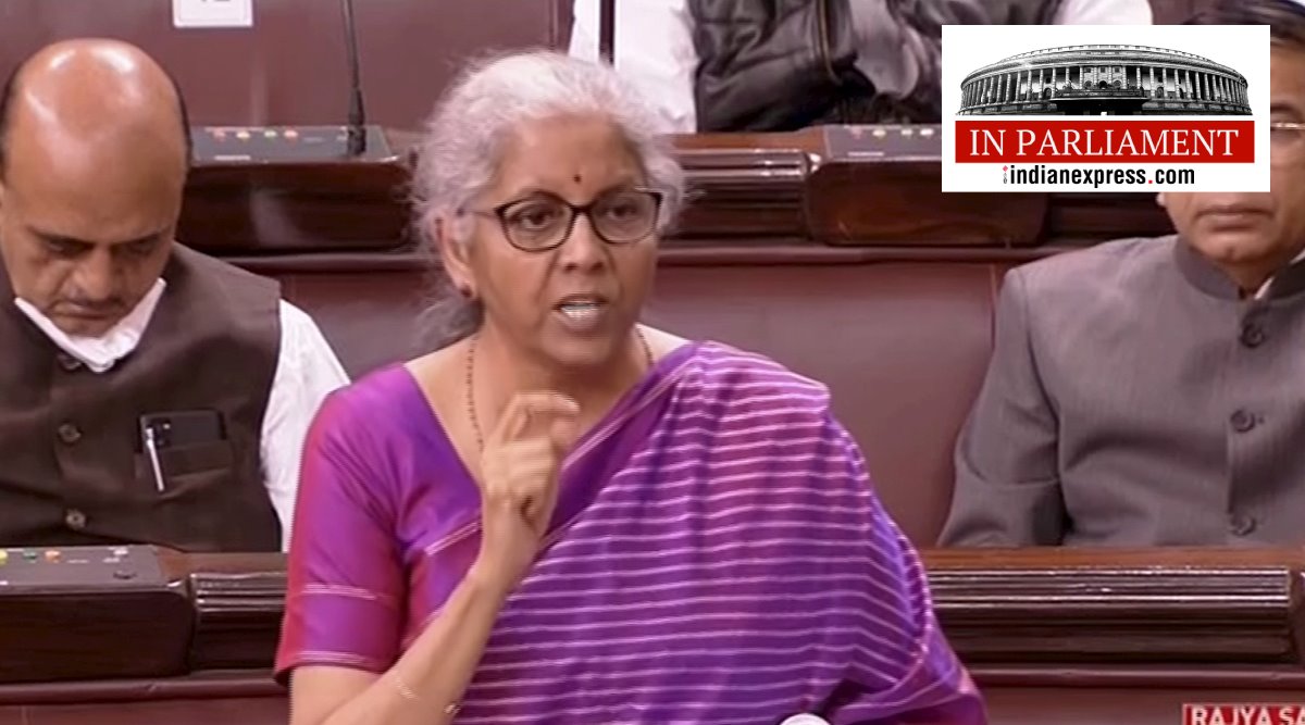 Nirmala Sitharaman, unemployment, inflation, Rajya Sabha, CPI, Indian economy, Economic Survey, PM Awas Yojana-Urban, covid, indian express