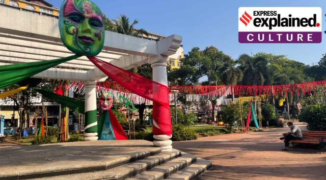 Panaji all set for Carnaval 2022 celebrations. (Express Photo)