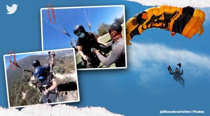 Watch: Scary video shows man hanging on to paraglider mid-air without  harness | Trending News,The Indian Express