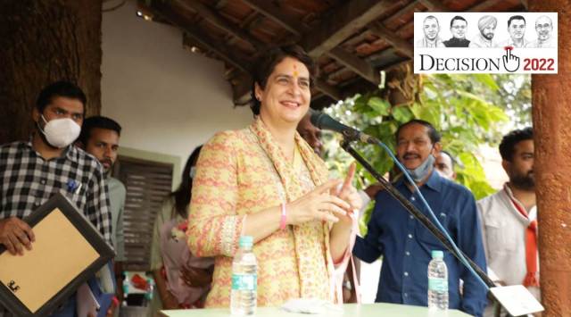 Congress leader Priyanka Gandhi Vadra in Goa. (Express Photo)
