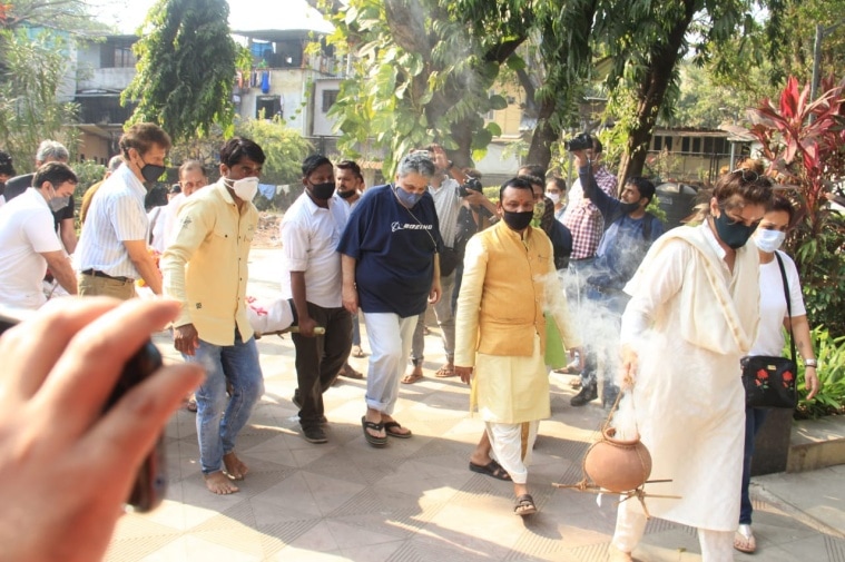 raveena tandon father funeral 