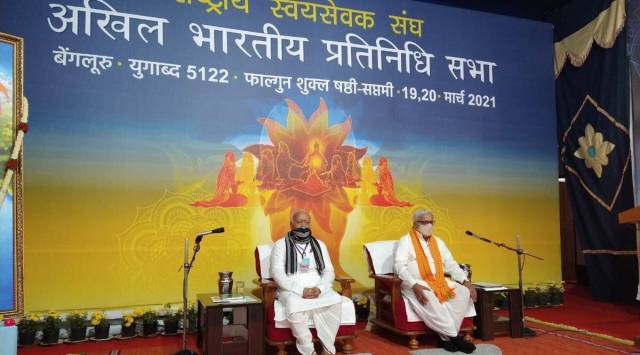 These two issues, along with other contemporary issues, are likely to be discussed during the Akhil Bharatiya Pratinidhi Sabha (ABPS) baithak at Ahmedabad from March 11-13, RSS sources said. (File)