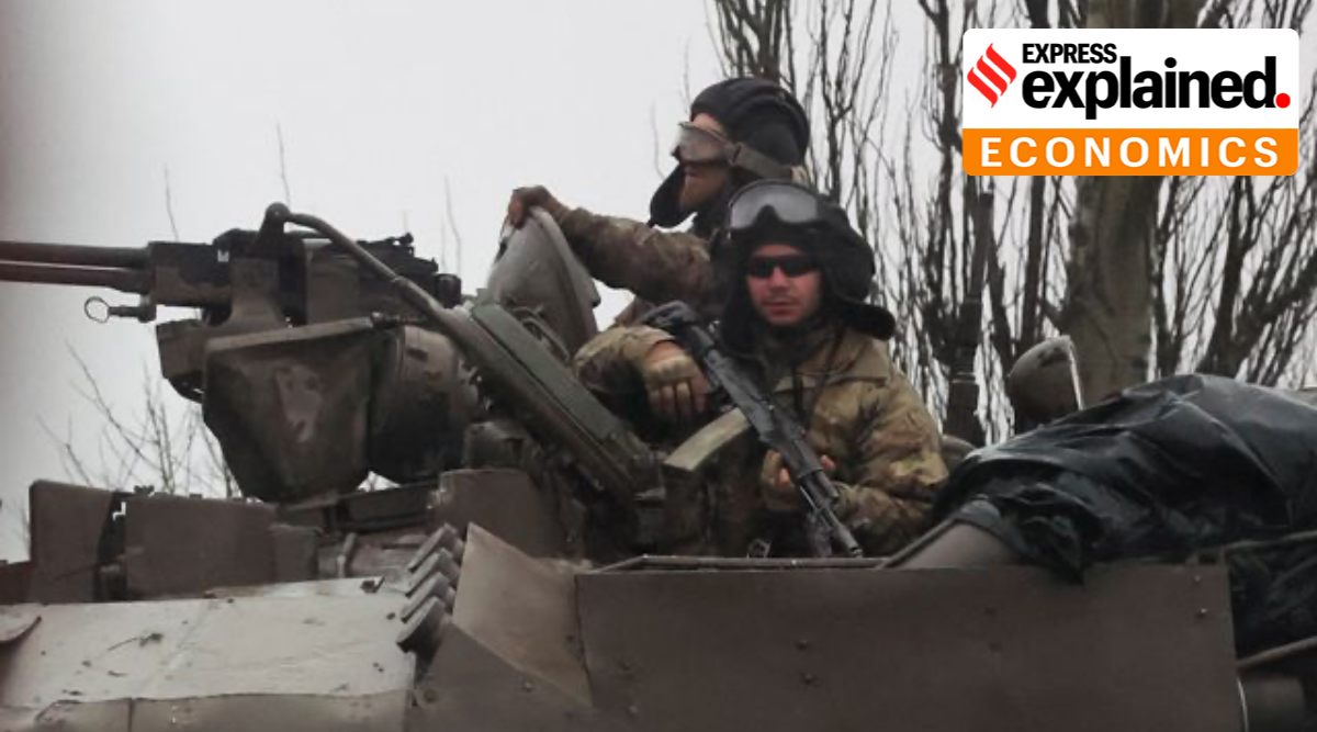 Tanks move into the city, after Russian President Vladimir Putin authorized a military operation in eastern Ukraine, in Mariupol, February 24, 2022. (Reuters Photo: Carlos Barria)
