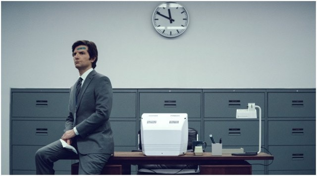 Adam Scott in a still from Severance, the terrific new show from director Ben Stiller. (Photo: Apple TV+)