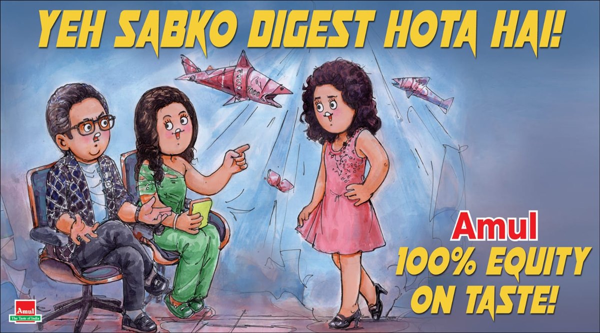 Amul topical features Shark Tank Indias Ashneer Grover, the pitcher he dissed for ganda fashion