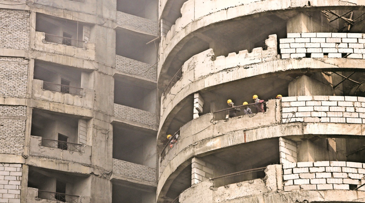 Supertech Emerald Court project, demolition of Supertech Emerald Court project twin towers, supreme court, Supertech twin towers, delhi news, indian express