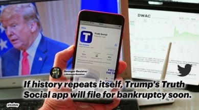 Trump’s Truth Social launched, Truth social memes Trump, Trump social media app, Indian Express