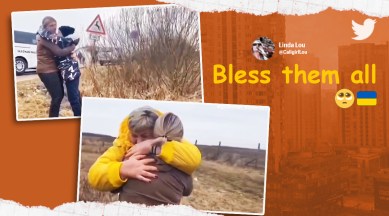 Ukraine woman brings strangers kids to safety, russia-ukraine, acts of kindness ukraine, ukraine and russia conflict, ukraine war, indian express