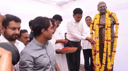 Pramod Sawant said that he, senior leaders of the BJP, MLAs and government officials had attended the event to pay their respects to Parrikar, who will always be remembered by Goans, especially for his contribution to the development of Goa’s infrastructure. (Express Photo)