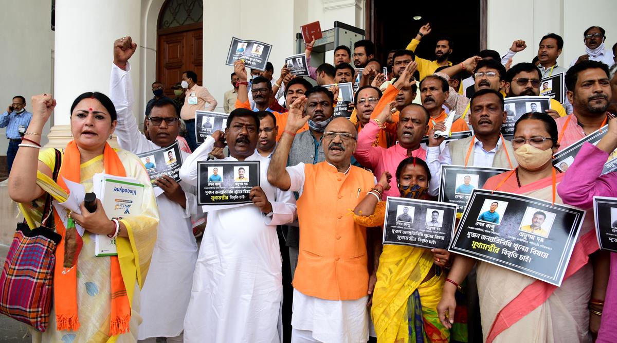 West Bengal: BJP Walks Out Of Assembly, Stages Protest | Kolkata News ...