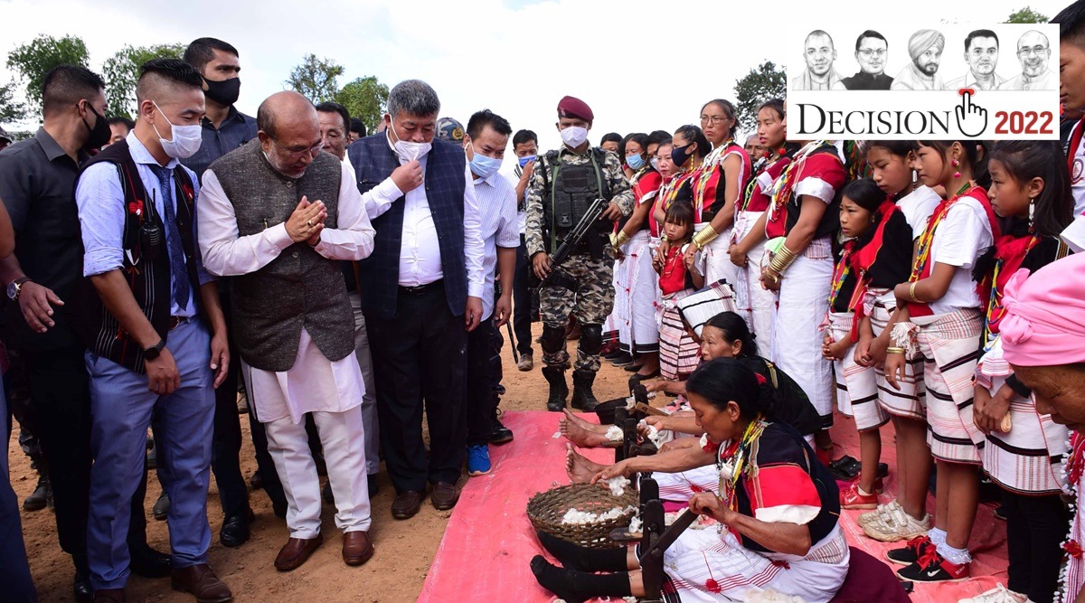 BJP, Manipur, N Biren Singh, Imphal, Manipur assembly election 2022, Manipur polls 2022, manipur election 2022, India news, Indian express, Indian express news, current affairs