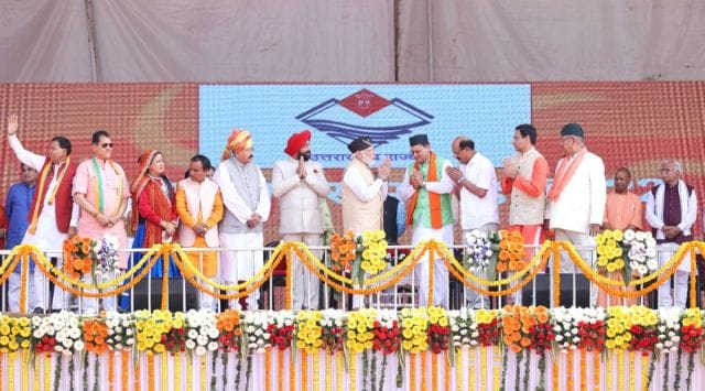 Dhami was sworn in as Uttarakhand CM last week. (Express Photo)