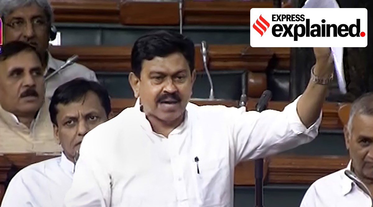 Minister of State for Home Affairs Ajay Mishra in Lok Sabha,  where he introduced the Bill on Monday. (SANSAD TV/PTI Photo)