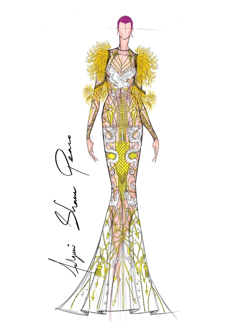 Falguni Shane Peacock Sketch 1