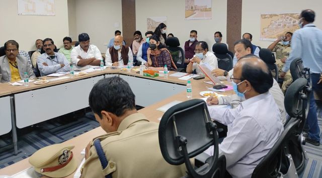 A meeting at the Begumpet Airport was chaired by Usha Padhee, joint secretary in the Ministry of Civil Aviation.(Twitter/@AAI_Official)