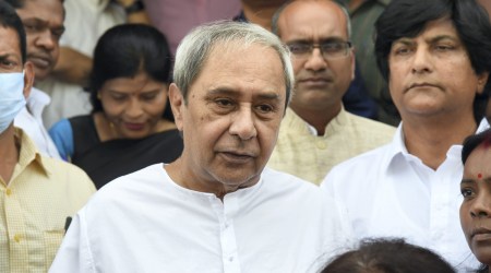 Odisha Chief Minister Naveen Patnaik at Parliament House complex, in New Delhi. (PTI)