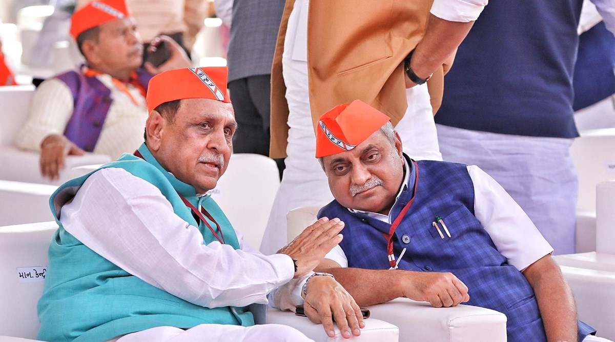 new accessory — saffron Gandhi cap 